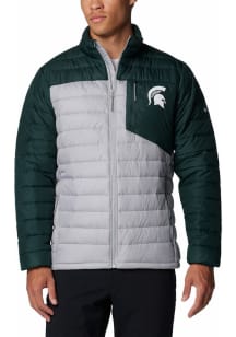 Mens Michigan State Spartans Columbia Mens Double Blitz Heavyweight Jacket - Green