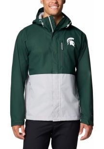 Columbia Michigan State Spartans Mens Green Field Bound Light Weight Jacket