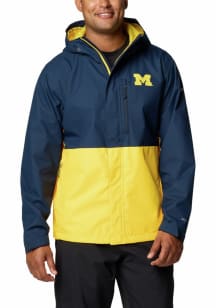 Columbia Michigan Wolverines Mens Blue Field Bound Light Weight Jacket