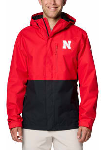Columbia Nebraska Cornhuskers Mens Red Field Bound Light Weight Jacket