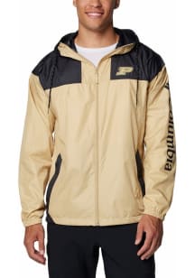 Columbia Purdue Boilermakers Mens Black Flash Challenger Light Weight Jacket