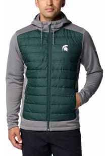 Columbia Michigan State Spartans Mens Grey Out-Shield Medium Weight Jacket