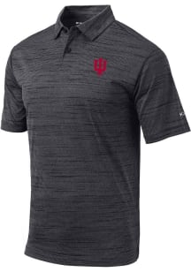 Columbia Indiana Hoosiers Mens Black Set Short Sleeve Polo