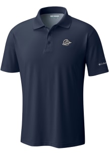 Columbia Vancouver Canucks Mens Navy Blue Heat Seal Low Drag Offshore Polo Short Sleeve Polo