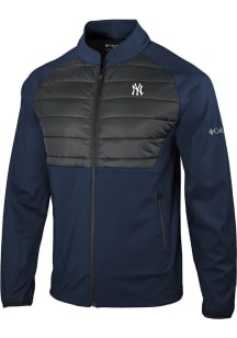 Columbia New York Yankees Mens Navy Blue Heat Seal In the Element Medium Weight Jacket