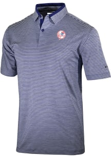 Columbia New York Yankees Mens Navy Blue Heat Seal Golden Hills Polo Short Sleeve Polo