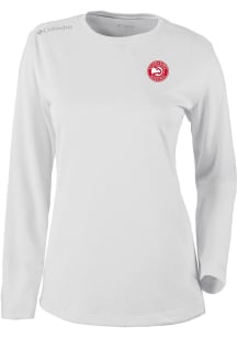 Columbia Atlanta Hawks Womens White Heat Seal Omni Wick Shot Gun Long Sleeve T-Shirt