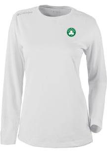 Columbia Boston Celtics Womens White Heat Seal Omni Wick Shot Gun Long Sleeve T-Shirt
