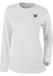 Columbia Charlotte Hornets Womens White Heat Seal Omni Wick Shot Gun Long Sleeve T-Shirt