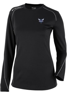 Columbia Charlotte Hornets Womens Black Heat Seal Omni Wick Shot Gun Long Sleeve T-Shirt