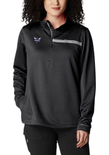 Columbia Charlotte Hornets Womens Black Heat Seal Skiff Guide Fleece Qtr Zip