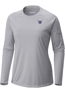 Columbia Charlotte Hornets Womens Grey Heat Seal Tidal LS Tee