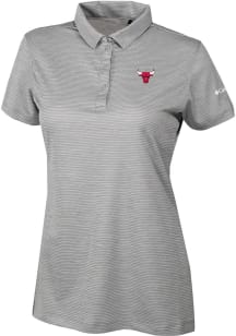 Columbia Chicago Bulls Womens Grey Heat Seal Set II Short Sleeve Polo Shirt