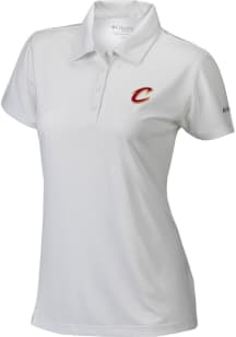 Columbia Cleveland Cavaliers Womens White Heat Seal Birdie Polo Short Sleeve Polo Shirt