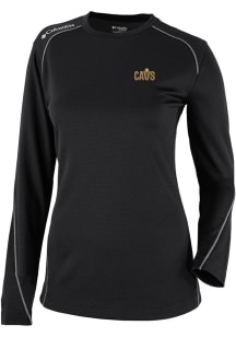 Columbia Cleveland Cavaliers Womens Black Heat Seal Omni Wick Shot Gun Long Sleeve T-Shirt