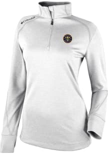 Columbia Denver Nuggets Womens White Heat Seal Omni Wick Shotgun 2.0 Qtr Zip