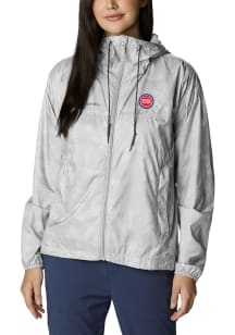 Columbia Detroit Pistons Womens White Heat Seal Flash Challenger Light Weight Jacket