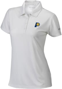 Columbia Indiana Pacers Womens White Heat Seal Birdie Polo Short Sleeve Polo Shirt