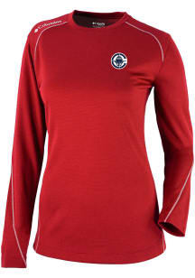 Columbia Los Angeles Clippers Womens Red Heat Seal Omni Wick Shot Gun Long Sleeve T-Shirt