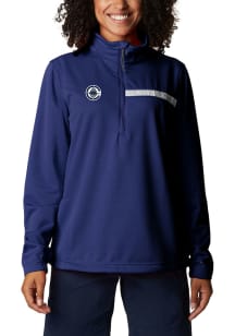 Columbia Los Angeles Clippers Womens Navy Blue Heat Seal Skiff Guide Fleece Qtr Zip