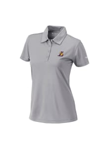 Columbia Los Angeles Lakers Womens Grey Heat Seal Birdie Polo Short Sleeve Polo Shirt