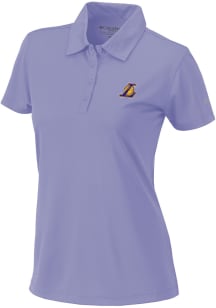 Columbia Los Angeles Lakers Womens Lavender Heat Seal Birdie Polo Short Sleeve Polo Shirt