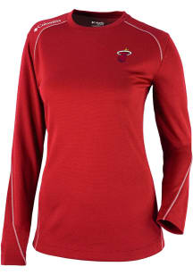Columbia Miami Heat Womens Red Heat Seal Omni Wick Shot Gun Long Sleeve T-Shirt