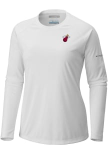 Columbia Miami Heat Womens White Heat Seal Tidal LS Tee