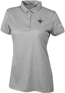 Columbia New Orleans Pelicans Womens Grey Heat Seal Set II Short Sleeve Polo Shirt