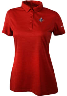 Columbia New Orleans Pelicans Womens Red Heat Seal Set II Short Sleeve Polo Shirt