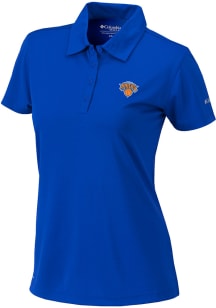 Columbia New York Knicks Womens Blue Heat Seal Birdie Polo Short Sleeve Polo Shirt