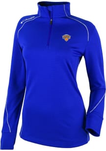 Columbia New York Knicks Womens Blue Heat Seal Omni Wick Shotgun 2.0 Qtr Zip