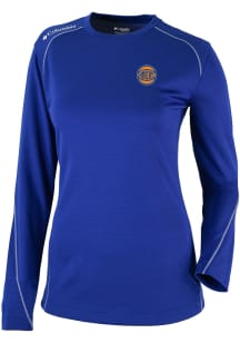 Columbia New York Knicks Womens Blue Heat Seal Omni Wick Shot Gun Long Sleeve T-Shirt