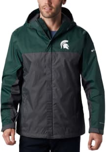 Columbia Michigan State Spartans Mens Green Glennaker Light Weight Jacket