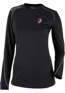 Columbia Portland Trail Blazers Womens Black Heat Seal Omni Wick Shot Gun Long Sleeve T-Shirt