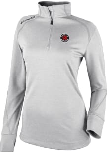 Columbia Toronto Raptors Womens White Heat Seal Omni Wick Shotgun 2.0 Qtr Zip