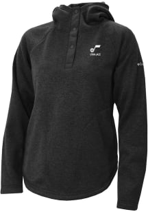 Columbia Utah Jazz Womens Black Heat Seal Sweater Weather Pullover Hooded Sweatshirt