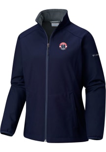 Columbia Washington Wizards Womens Navy Blue Heat Seal Kruser Ridge Light Weight Jacket