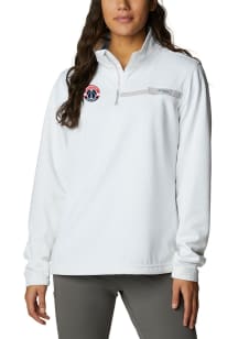 Columbia Washington Wizards Womens White Heat Seal Skiff Guide Fleece Qtr Zip