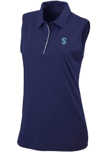 Columbia Seattle Kraken Womens Navy Blue Heat Seal Tend the Ball Tank Top