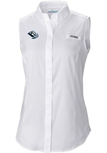 Columbia Utah Mammoth Womens White Heat Seal Omni Wick Tamiami Polo Shirt