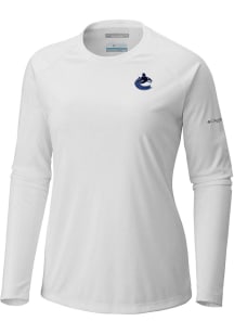 Columbia Vancouver Canucks Womens White Heat Seal Tidal LS Tee