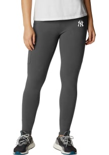 Columbia New York Yankees Womens Grey Heat Seal Trek Legging Pants