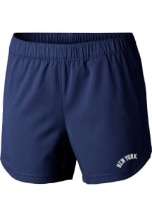 Columbia New York Yankees Womens Navy Blue Heat Seal Tamiami Pull-On Shorts