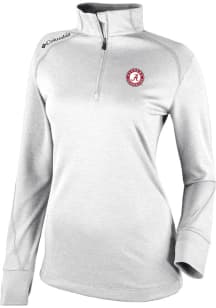 Columbia Alabama Crimson Tide Womens White Heat Seal Omni Wick Shotgun 2.0 Qtr Zip