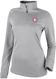 Columbia Alabama Crimson Tide Womens Grey Heat Seal Omni Wick Shotgun 2.0 Qtr Zip