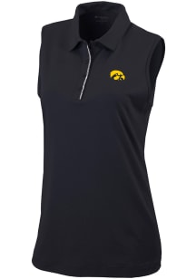 Columbia Iowa Hawkeyes Womens Black Heat Seal Tend the Ball Tank Top