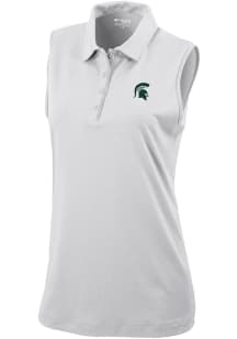 Columbia Michigan State Spartans Womens White Heat Seal Tend the Ball Tank Top