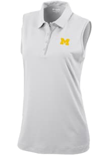 Columbia Michigan Wolverines Womens White Heat Seal Tend the Ball Tank Top