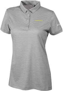 Columbia Oregon Ducks Womens Grey Heat Seal Set II Short Sleeve Polo Shirt